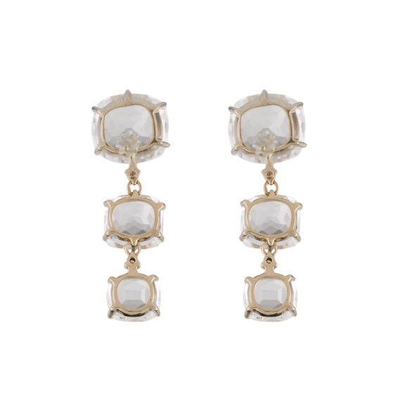 H.STERN 18K White Gold Moonlight Rock Crystal & Diamond Custom Earrings - Picture 7 of 8